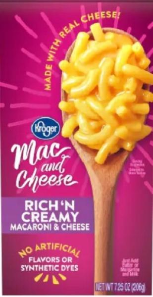 KROGER  Mac and Cheese 'Rich 'n Creamy' Macaroni & Cheese Sauce  206 gr